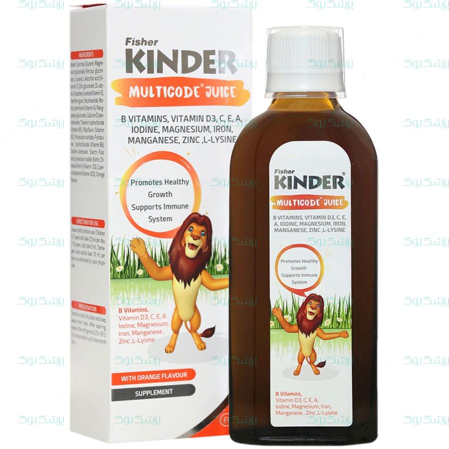 شربت مولتی کد فیشر کیندر 200 میلی لیتر