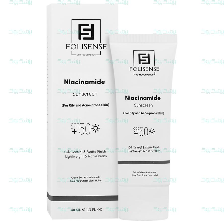 کرم کرم ضد آفتاب نیاسینامید SPF50 فولی سنس 40 میلی لیتر